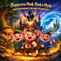 Поросята Ниф, Наф и Нуф: приключения лесных подвигов (Детские сказки)