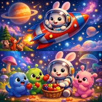 Космический зайчик (Детская песня)