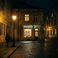 Ночь, улица, фонарь, аптека