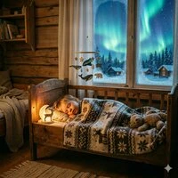 Спи под сиянием: Сборник детских песен в северном стиле