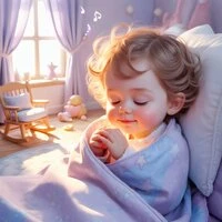 Малыш согрелся и уснул под колыбельную музыку